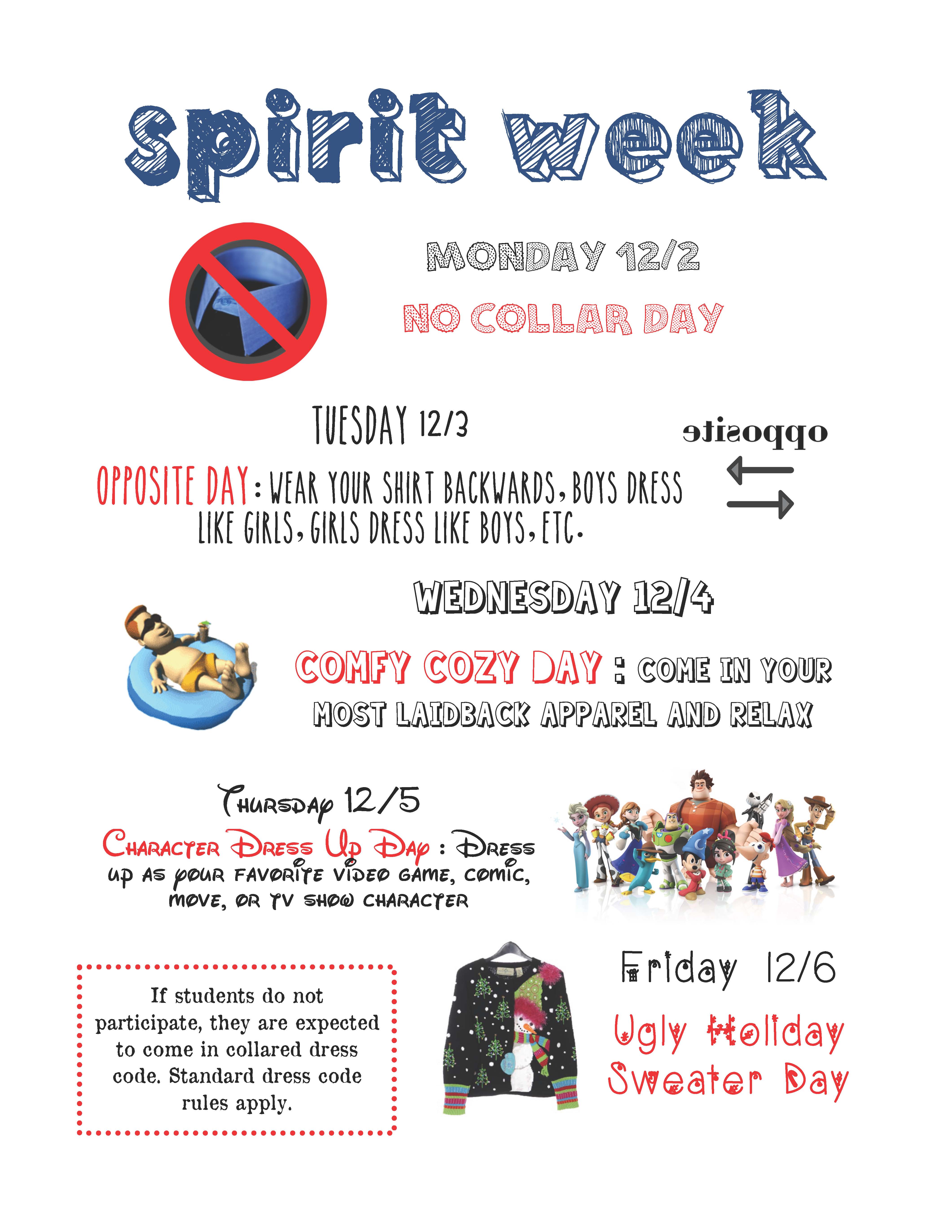 Spirit Week Dec Da Vinci Design