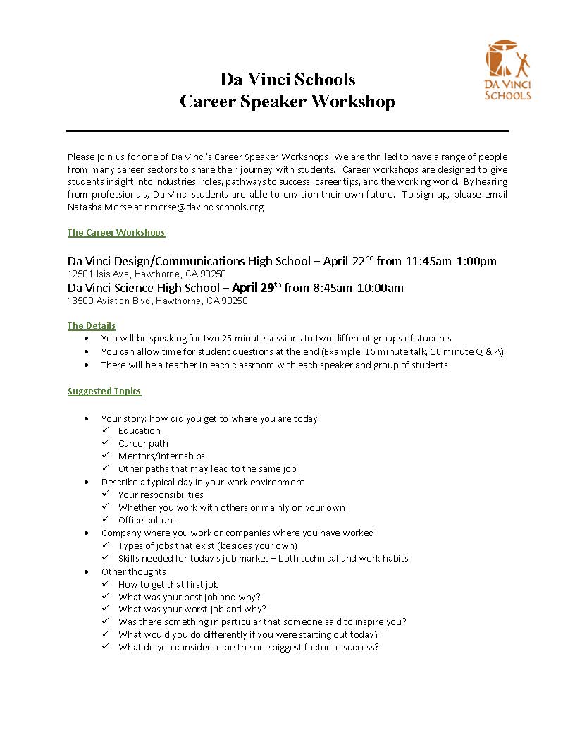 Career Workshop Flyer