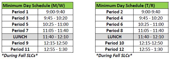 SLC Schedules